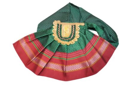 Reliable Kolhapuri Matarani Dress for Mahalakshmi Chunri for Devi/Poshak for Devi Ghaghracholi Margashirsh Puja Items Pack of 1 Piece Size - 7 Inch