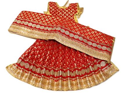 Reliable Women Polyester Readymade Lehenga choli (NS-MJ-140A_Red_M)